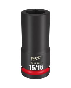 MLW49-66-6338 image(0) - Milwaukee Tool SHOCKWAVE Impact Duty 3/4"Drive 15/16" Deep 6 Point Socket