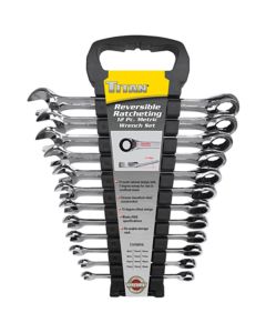 TIT17365 image(0) - 12-PC METRIC REVERSIBLE RATCHETING WRENCH