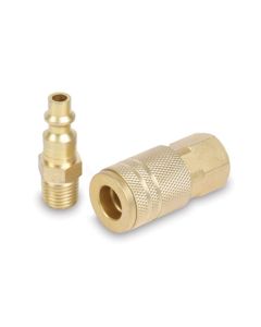 LEGA73455 image(0) - 1/4" BRASS M/F AIR COUPLER SET