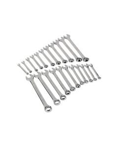 WLMW1069 image(0) - 22 PC SAE & MM FULL POLISH COMBINATION WRENCH SET