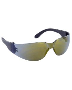 SAS5344 image(0) - NSX Black Temple High-Impact Poly Gold Mirror Lens Safe Glasses