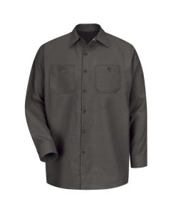 Men's Long Sleeve Indust. Work Shirt Charcoal, Small