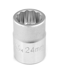 WLMW34824 image(0) - 3/4" Dr 12pt Std Socket 24mm